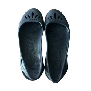 Crocs Kadee Flats Womens 9 Navy Blue Slingback Ballet Comfort Shoes Slip On